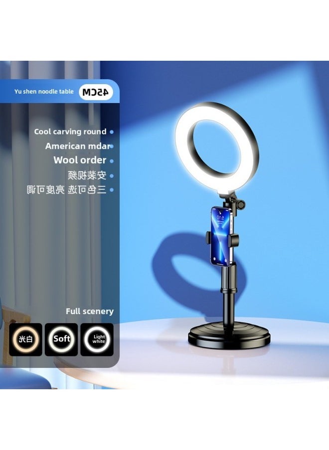 Light Lamp Live Broadcast Anchor Small Special Photo Master Bracket Layout Photo Live Light Fill Soft Light Desktop-Specification:Desktop Model + 20cm Beauty Lamp Qingying Weighted Version Stand Qingying Selfie
