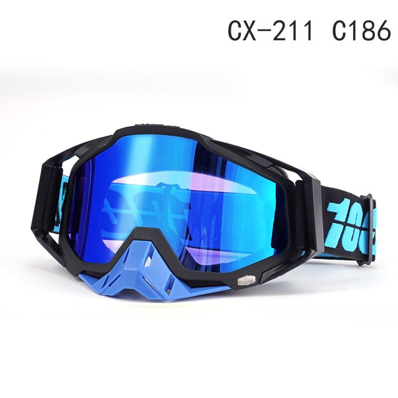1nn u/n Off-Road Motorcycle Goggles | Windproof Ski and Riding Eyewear, Full-Frame PC Lens, Interchangeable Lenses, Unisex - Image 1