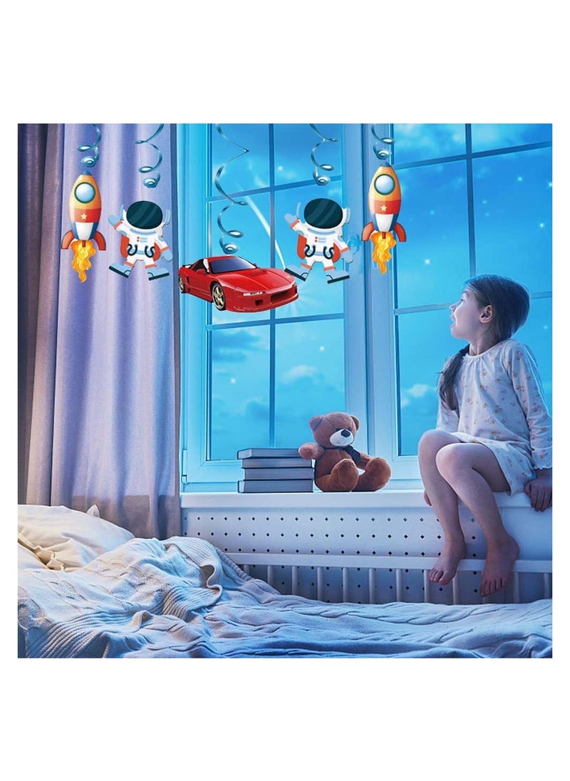 SYOSI - Outer Space Birthday Party Decoration Set Balloons Banner Supplies Astronaut Space Ship for Boys Men Kids Happy Birthday Balloons for Party Decor Suit for Baby Kids Boys Birthday Party Decorations - Image 1