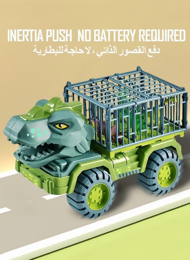 Soofam Dinosaur Truck Toys Transport Car Carrier Truck With Dinosaur Toys Car Playset Toys For Kids Boys Girls - Image 4