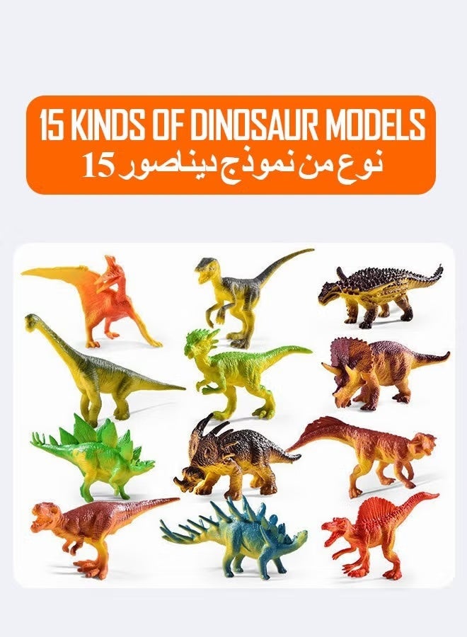 Soofam Dinosaur Truck Toys Transport Car Carrier Truck With Dinosaur Toys Car Playset Toys For Kids Boys Girls - Image 2