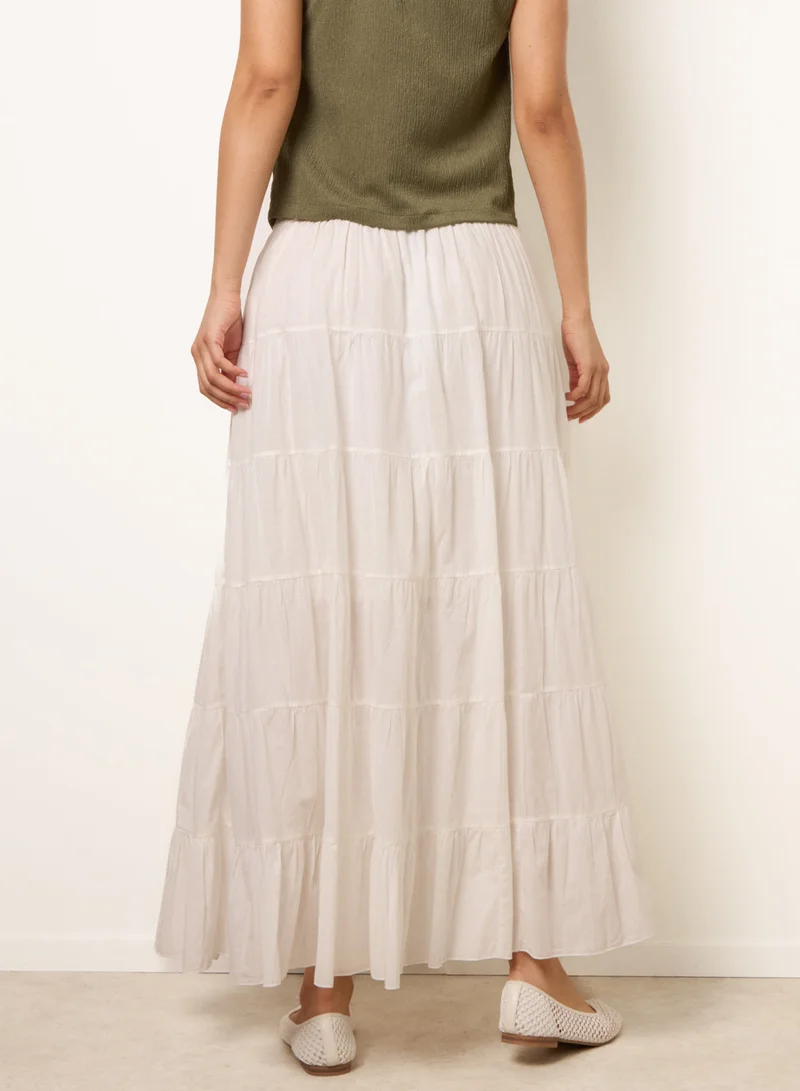 بلو فانيلا Jersey Band Tiered Skirt