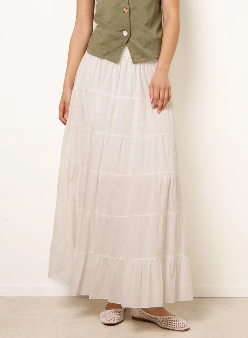 بلو فانيلا Jersey Band Tiered Skirt