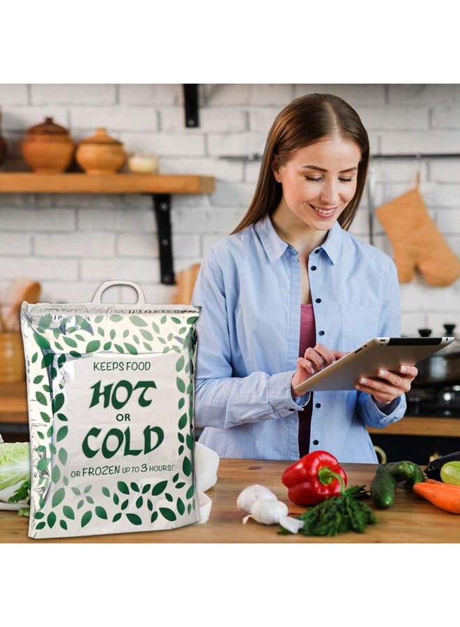 Ader Products Hot Cold Food Bag, Large Size 16x18x6 inches (3 Pack) Reusable, Insulated Thermal Cooler for Warm Lunch Meals, Grocery/Fruit/Meat/Vegetables, Ice-cold Beers & Beverages | Keeps Frozen Up to 3 Hours - Image 5