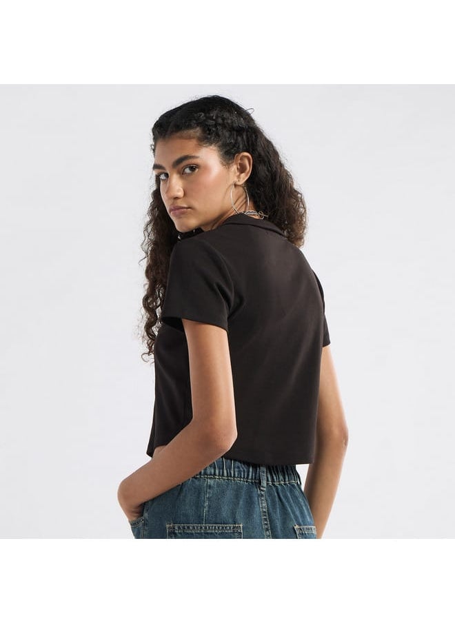 FAV Panelled Top with Collar and Zip Closure  - Image 3