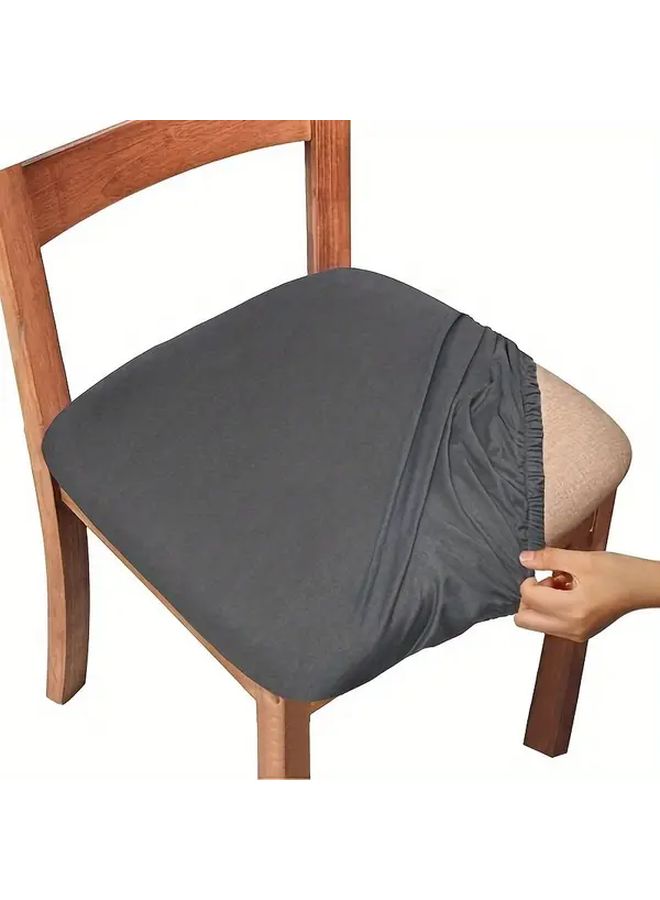 Gray Universal Fit High Elastic Chair Seat Cover Soft Comfortable Dust Proof Anti Fouling - Image 5