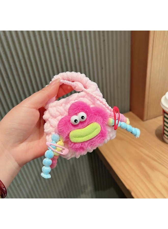 Knitted Earphone Bag Cartoon Cute Female Applicable Airpods1/2pro Protective Case Earphone Bag Crossbody Coin Purse 