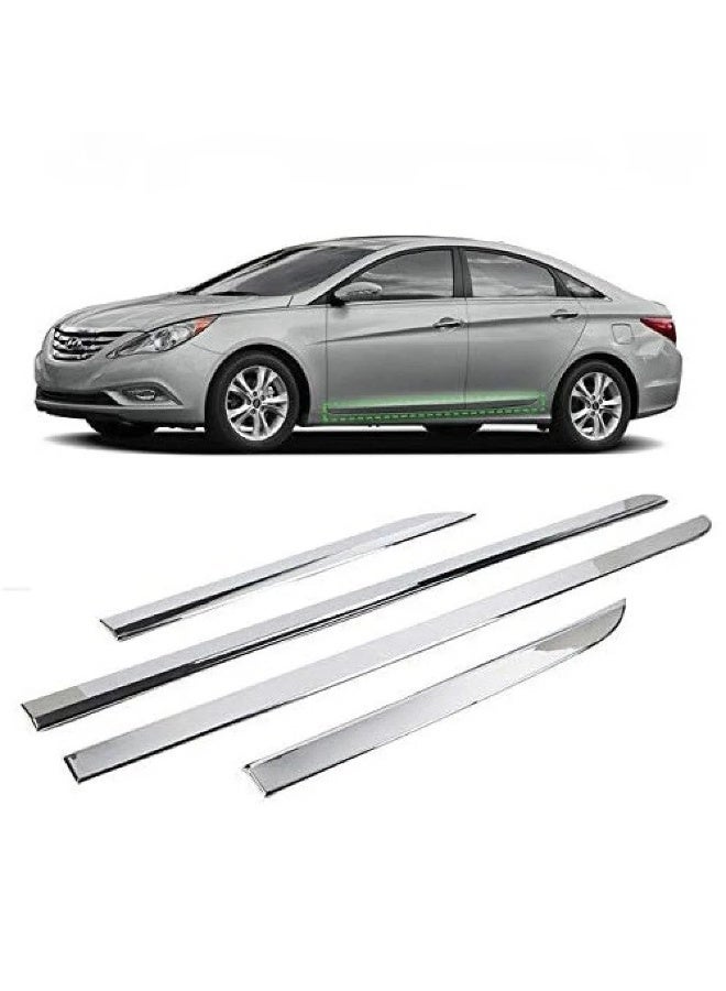 Chrome Side Door Handle Covers for Hyundai Sonata 2011–2014 ABS Plastic Finish with Double Sided Adhesive Easy Installation - Image 2