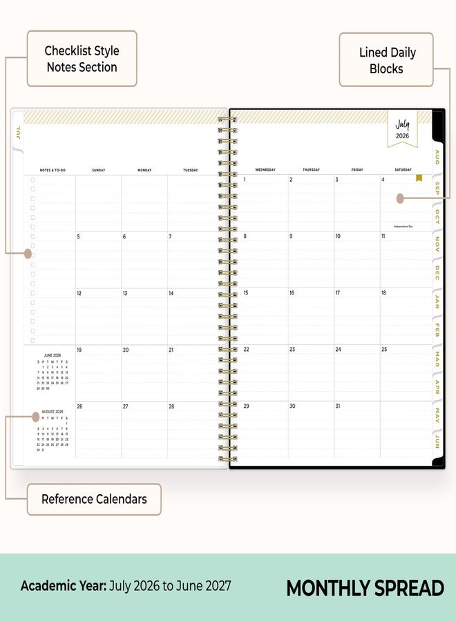 Blue Sky Day Designer 2026-2027 Weekly and Monthly Academic Year Planner Calendar, July 2026 - June 2027, 8.5" x 11", Flexible Cover, Laminated Tabs, Storage Pocket, Includes Stickers, Rose Garden - Image 4