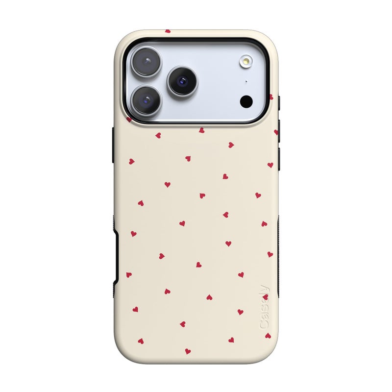 Casely iPhone 17 Pro Case Be Mine Tiny Hearts Bold Protective Design Compatible with MagSafe - Image 2