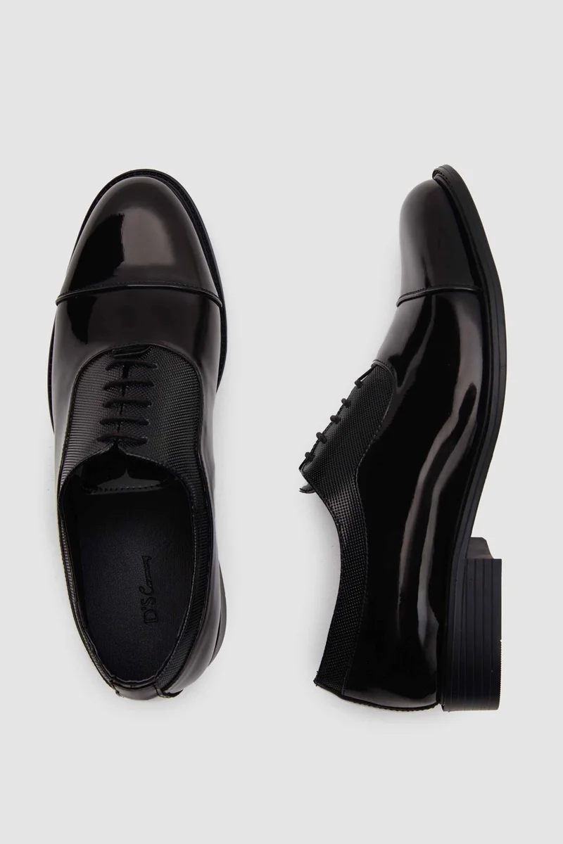 D'S DAMAT D'S Groom Black Classic Tuxedo Shoes