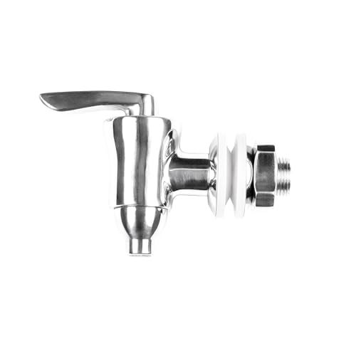 Boroux stainless steel spigot with ceramic valve in stainless steel with silicone washer - Image 1