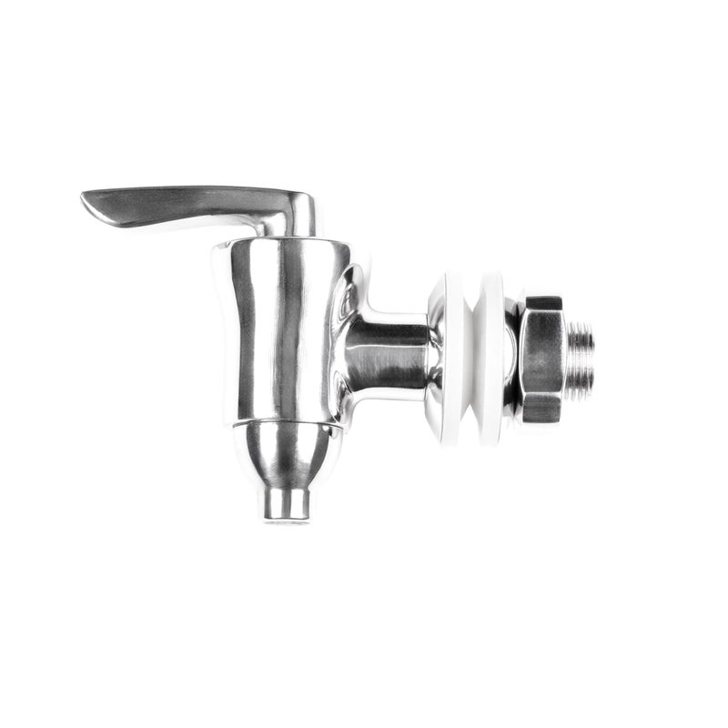 Boroux stainless steel spigot with ceramic valve in stainless steel with silicone washer - Image 2