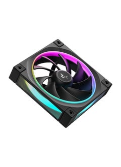 DEEPCOOL FL12 120mm Case Fans, 2150 RPM Fan Speed, 55 CFM Fan Airflow, Fluid Dynamic Bearing Type, 4-Pin PWM Fan Connector, Addressable RGB LED, Single Pack, R-FL12-BKAPN1-G  - Image 3