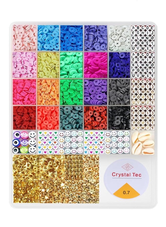 CURVE CREATION Jewelry Making Kit For Girls Bracelet Making Kit With Charms Bracelet Making Set For Girls With Unicorn Pendants, Crystal Star Flower Set Macaron Color Bracelet Making Clay Beads Kit (Multicolor Large) - Image 2