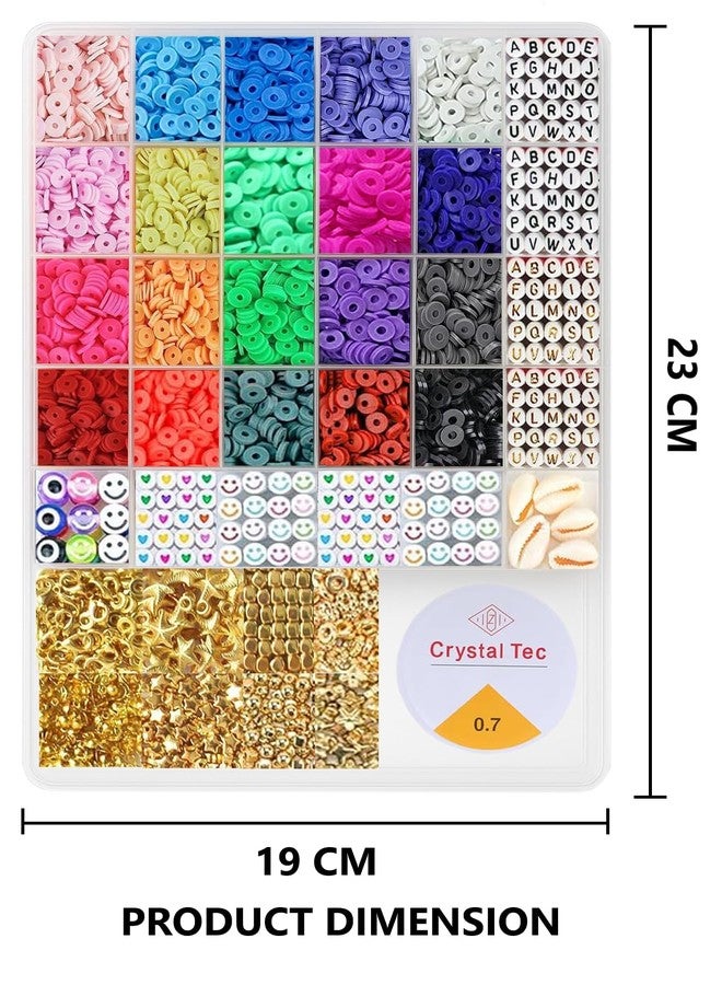 CURVE CREATION Jewelry Making Kit For Girls Bracelet Making Kit With Charms Bracelet Making Set For Girls With Unicorn Pendants, Crystal Star Flower Set Macaron Color Bracelet Making Clay Beads Kit (Multicolor Large) - Image 3
