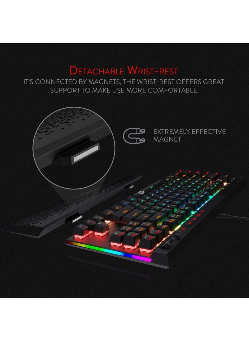 ريدراجون - لوحة مفاتيح الألعاب الميكانيكية Redragon K587 Magic-Wand RGB - Image 1