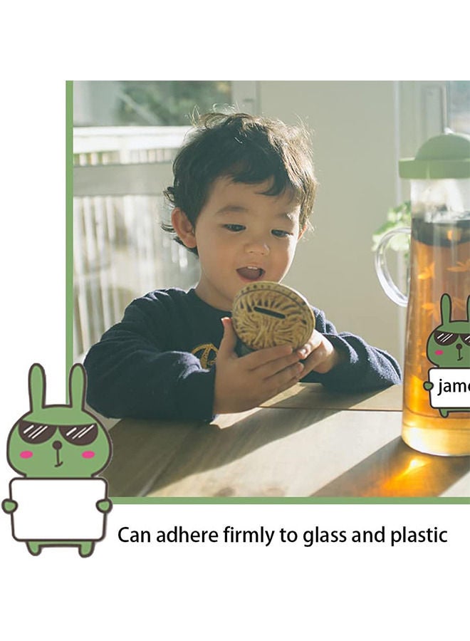 اسم العلامات الملصقات للأطفال ، 60 جهاز كمبيوتر جميل أرنب شكل اسم العلامات العلامات ، ملصقات حوافز الكرتون جميلة للأطفال مدرس المدرسة لوازم الفصول الدراسية - Image 4