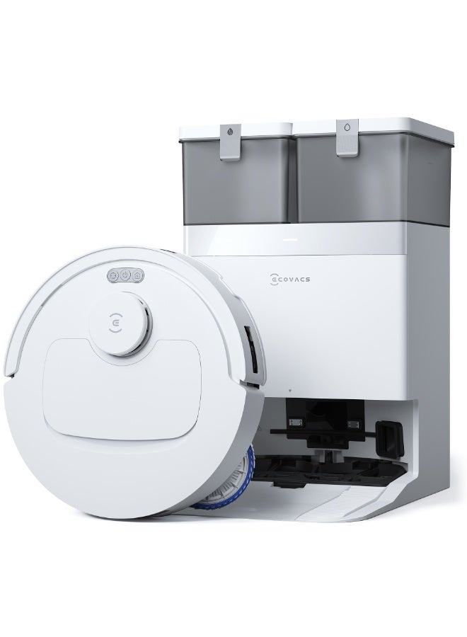 إيكوفاكس DEEBOT T30C OMNI Robot Vacuum Cleaner with Station, Robot Vacuum Cleaner 20000Pa, Washing in Hot Water 75°C, OZMO Turbo 2.0 Mop, ZeroTangle 3.0 Brush, Adaptive Wet Cleaning 4 L 22 W DLX71-12EC white - Image 1