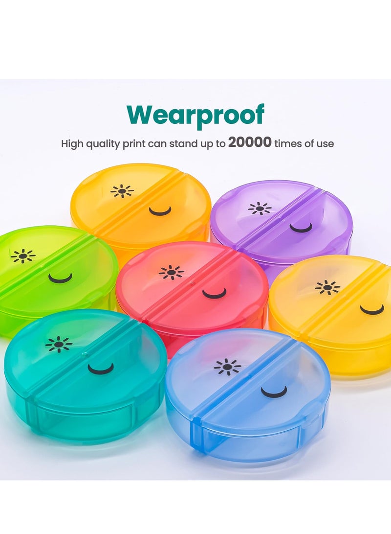 Large Weekly Pill Organizer 2 Times a Day, Daily Pill Box 7 Day Easy to Open with Double Protection, AM PM Pill Case for Medicine/Vitamin/Fish Oil/Supplements (Black - Colorful) - Image 5