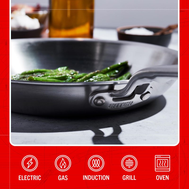 Heritage Steel x Eater 10.5 Inch Frying Pan | Made in USA | 5-Ply Fully Clad Stainless Steel Pan | Stay Cool Handle Design | Induction Ready & Non-Toxic Pan - Image 5