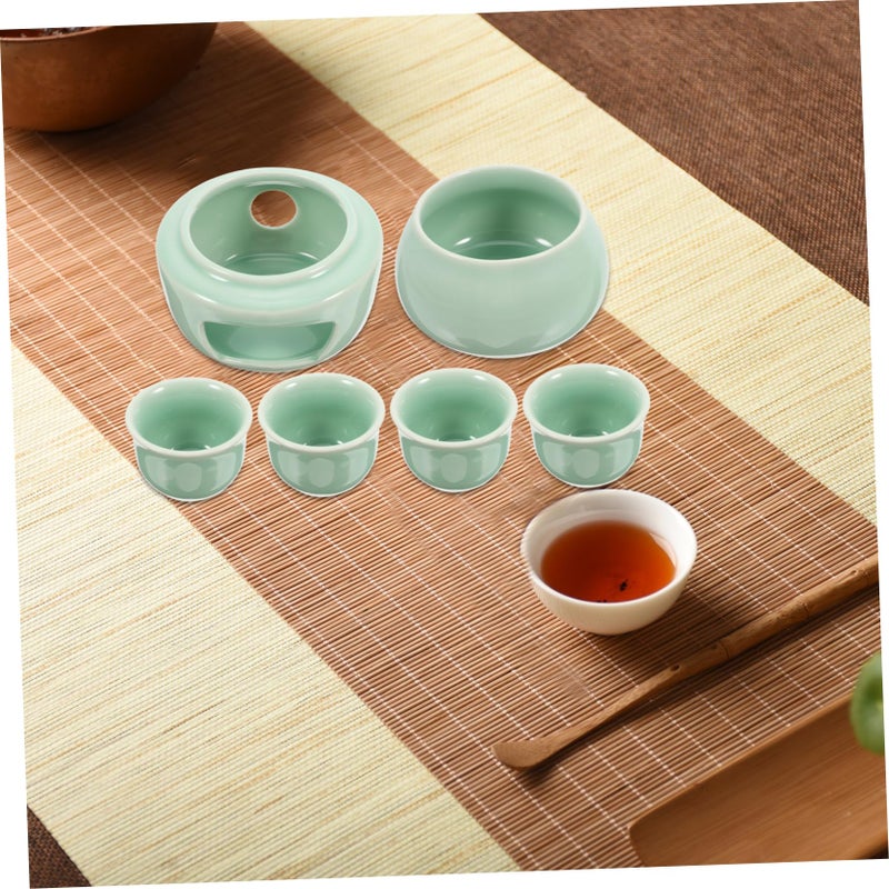 Ceramic Sake Warmer Cup And Kettle Set For Japanese Rice Wine - Image 5