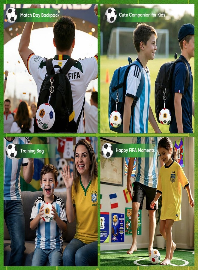 MESUCA FIFA World Cup 2026 Official Edition Mini Soccer Ball Plush Keychain Pillow, 4.72" Soccer Plush Toy Backpack Charm, Kids Gift, World Cup 2026 Merchandise - Image 3