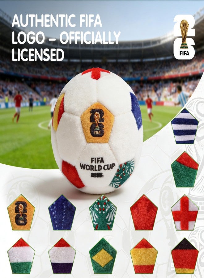MESUCA FIFA World Cup 2026 Official Edition Mini Soccer Ball Plush Keychain Pillow, 4.72" Soccer Plush Toy Backpack Charm, Kids Gift, World Cup 2026 Merchandise - Image 2