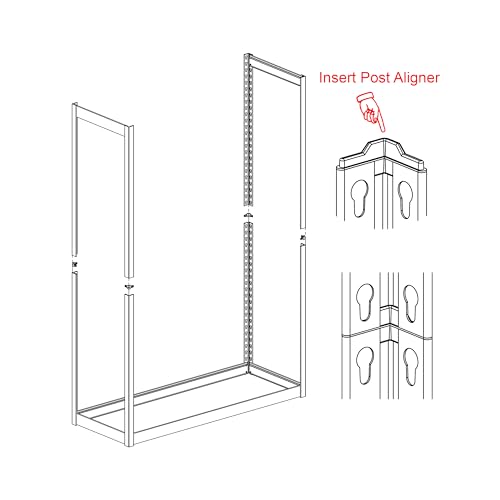 Chia Plastic Post Insert Full Set for Costco, Sam’s Club, Whalen, Gorilla Rack 5-Shelf Heavy Duty Steel Shelving Unit, Connectors, Feet, and Post Caps, 12 Pieces - Image 3