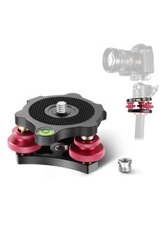 Excefore Tripod Head Leveling Base, Camera Leveler, Aluminum Alloy 3 Axis Tri Wheel Head, 3/8” Thread, with +/-5 Degree Precision Adjustment for Macro Panoramic Photography, LP64  - Image 1