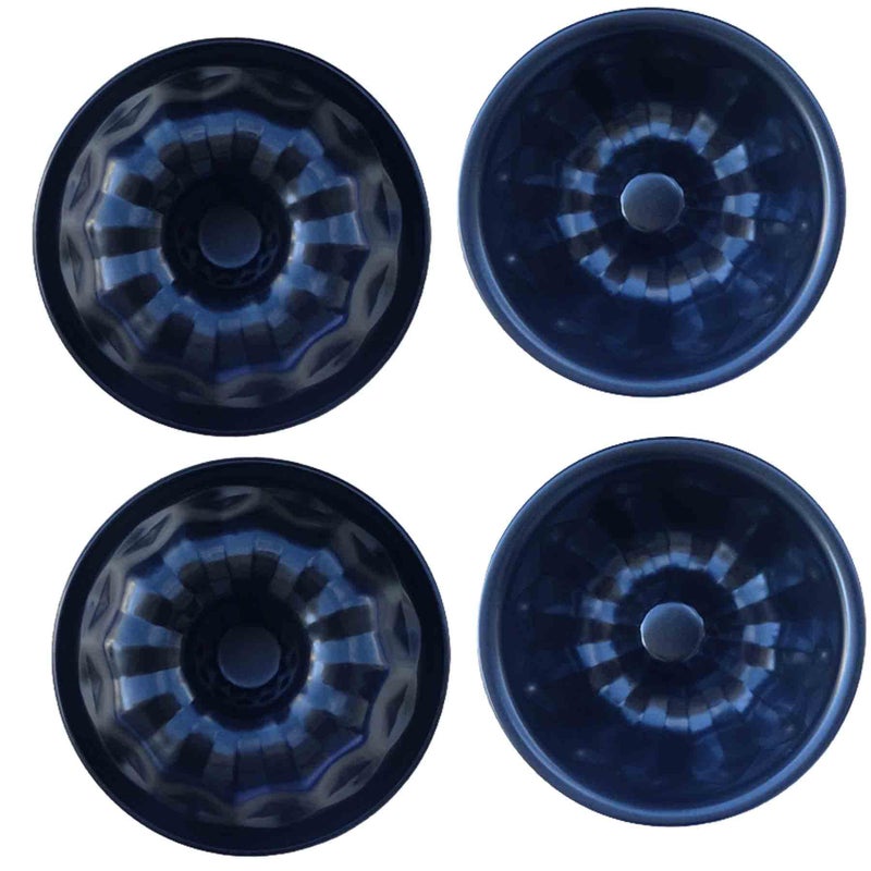 MGGi 4 Pack Mini Fluted Tube Bundt Cake Pan Inch Nonstick Pans Black Carbon Steel Oven Baking Mold Mould for Cupcake Muffin Brownie Pudding Bavarois Jello Flan MG20220308