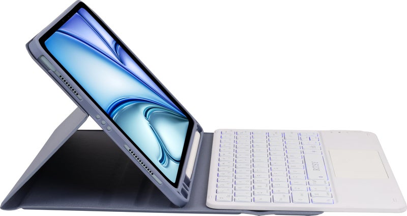 RTSY Keyboard case for iPad Air 11 (M4/M3/M2) & iPad Air 5th/4th with Multi Touch Trackpad & 7-Colors Backlit, Magnetic Detachable Wireless Bluetooth (Lavender White) - Image 5