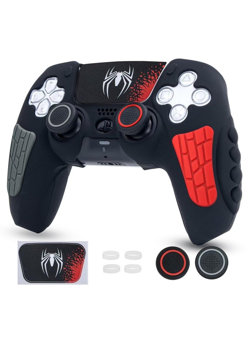 Chabeia 2Pack PS5 Controller Silicone Cover Case for Sony PlayStation 5 DualSense – Anti Slip Soft Protective Skin Grip Shell with Free Thumb Grips – Black and Yellow - Image 3