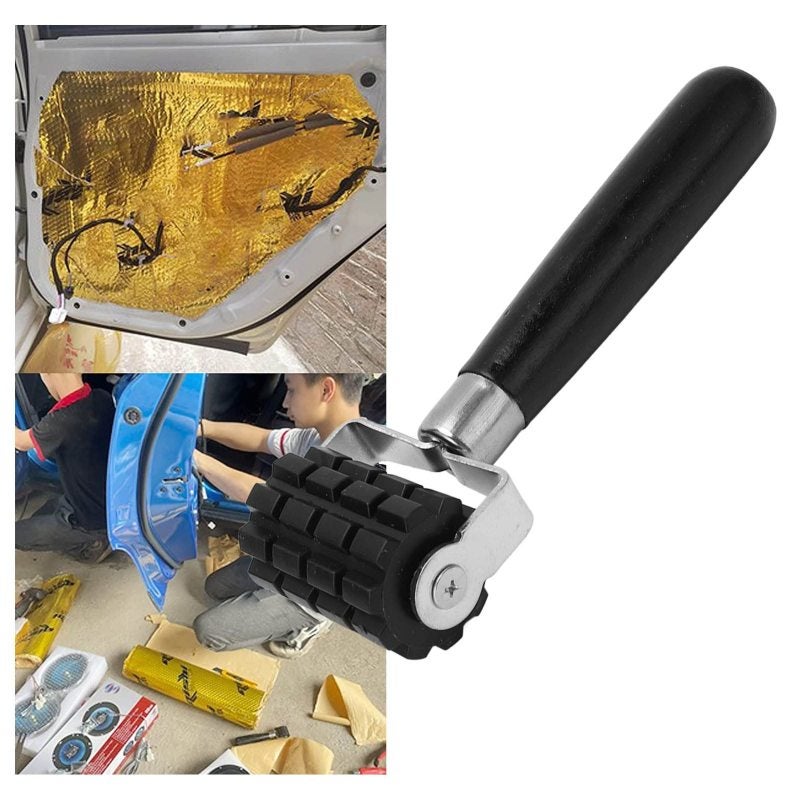 Automotive Silencing Roller: L Size High-Roughness Flow Channel, Non-Slip Efficient Operation - Ergonomic Pine Wood Handle, Fatigue-Reducing Comfortable Grip, Sound-Absorbing Roller for Vehicle Sound - Image 4