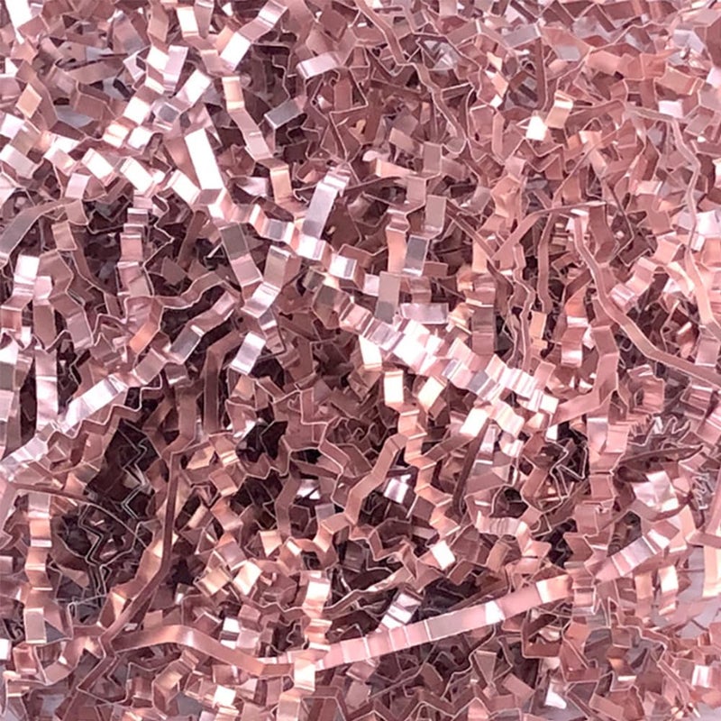 Keoferlo Shredded Paper Pink Basket Filler 1/2 LB Gift Box Crinkle Cut Paper Shredded Stuffing Rose Pink Grass for Valentine Day Packing Shipping Decorations Wrappings - Image 1