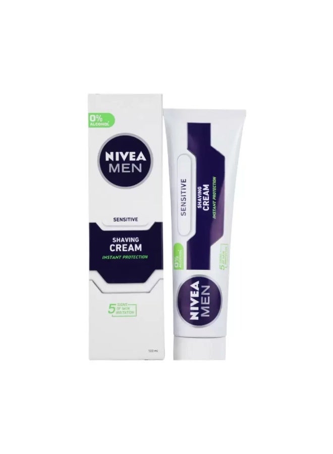 Nivea كريم حلاقة نيفيا للرجال مع حماية فورية للبشرة الحساسة - 100 مل - Image 1