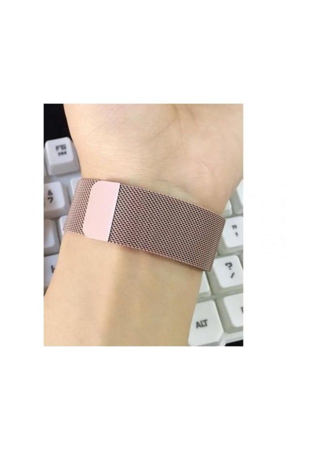 سوار مغناطيسي من الفولاذ المقاوم للصدأ لساعة أبل 46 مم، السلسلة 11 - وردي فاتح - Image 3