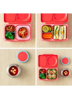 Omielife OmieBox Up Bento Box with Insulated Thermos & Ice Pack, Cherry Pink  - Image 4