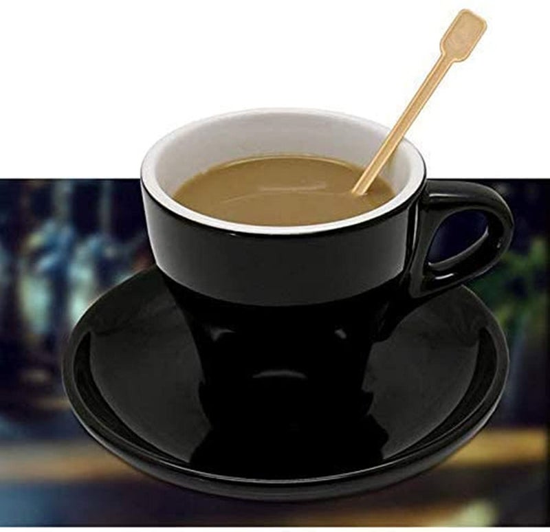 Healthcom 500 Pcs Plastic Coffee Tea Stirrer Spoon Disposable Spoons Stir Stirrer Mini Stir Swizzle Sticks Plastic Food Grade Coffee Stirrers Tea Spoons Soup Spoon Cocktail Sticks Blender Spoon(Beige) - Image 5