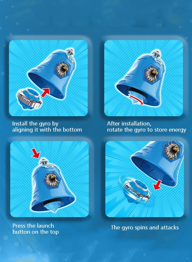 BeyBlade 2 Pcs Beyblade, Fighting Against Spinning Tops (Red And Blue) - Image 3