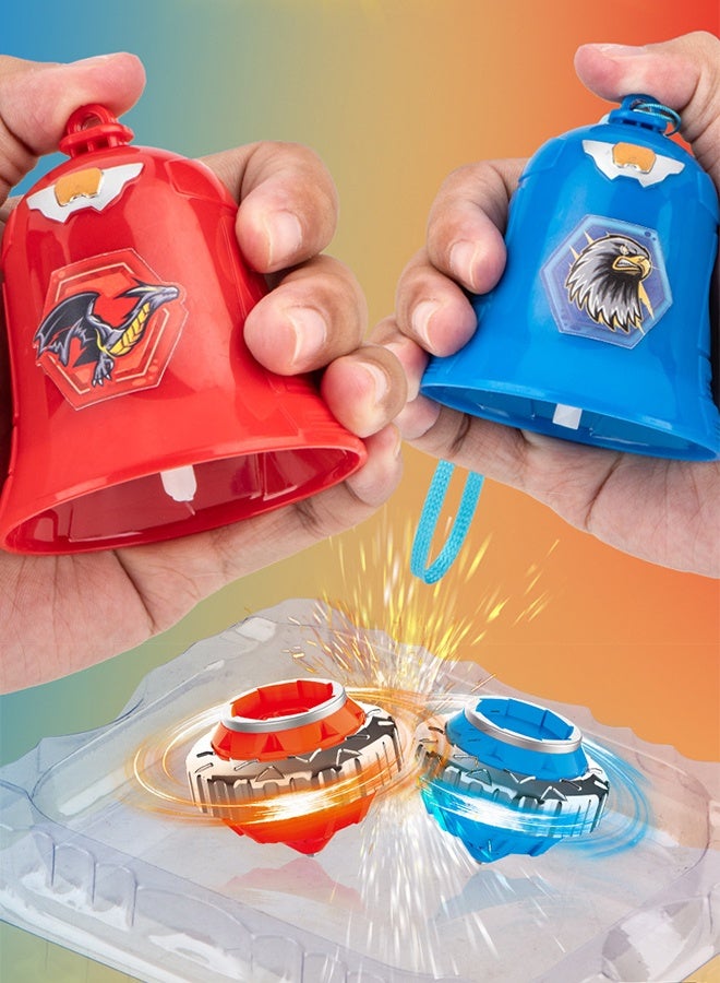 BeyBlade 2 Pcs Beyblade, Fighting Against Spinning Tops (Red And Blue) - Image 2