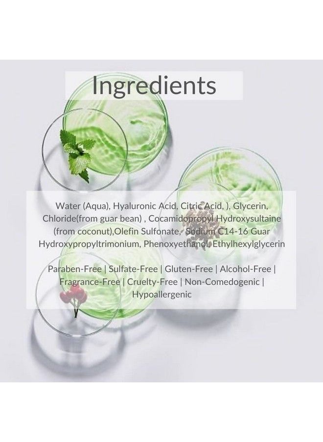 pH Balance Skincare Hydrating Face Wash Gel Cleanser Daily Facial & Body Moisturizing Cleanser For Dry Acneprone Sensitive Skin All Natural No Fragrance Cruelty Oil Paraben Free 4Oz  - Image 3