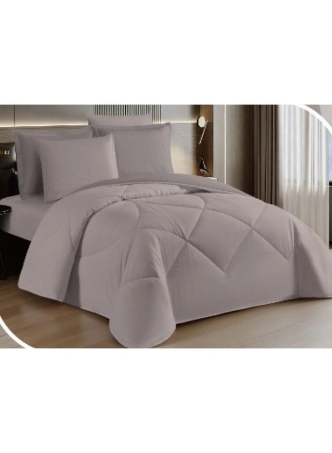 SMART HOME Luxury Hotel Bedding Set – 6-Piece Duvet Cover Set – Bedding Set Includes: Duvet Cover with Filling, Fitted Sheet, 2 Pillowcases, and 2 Pillow Covers – Soft and Comfortable Sleeping Set – Duvet Cover Size: 250X230 cm - Image 3