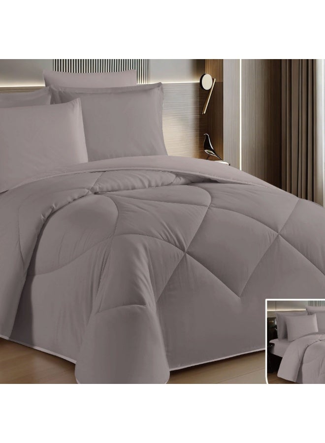 SMART HOME Luxury Hotel Bedding Set – 6-Piece Duvet Cover Set – Bedding Set Includes: Duvet Cover with Filling, Fitted Sheet, 2 Pillowcases, and 2 Pillow Covers – Soft and Comfortable Sleeping Set – Duvet Cover Size: 250X230 cm - Image 4