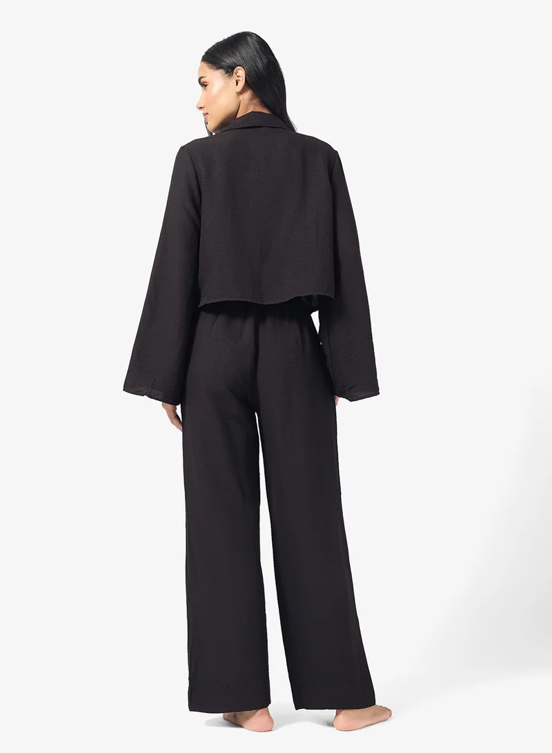 Ginger Resort Bow Detail Shirt & Pyjama Set