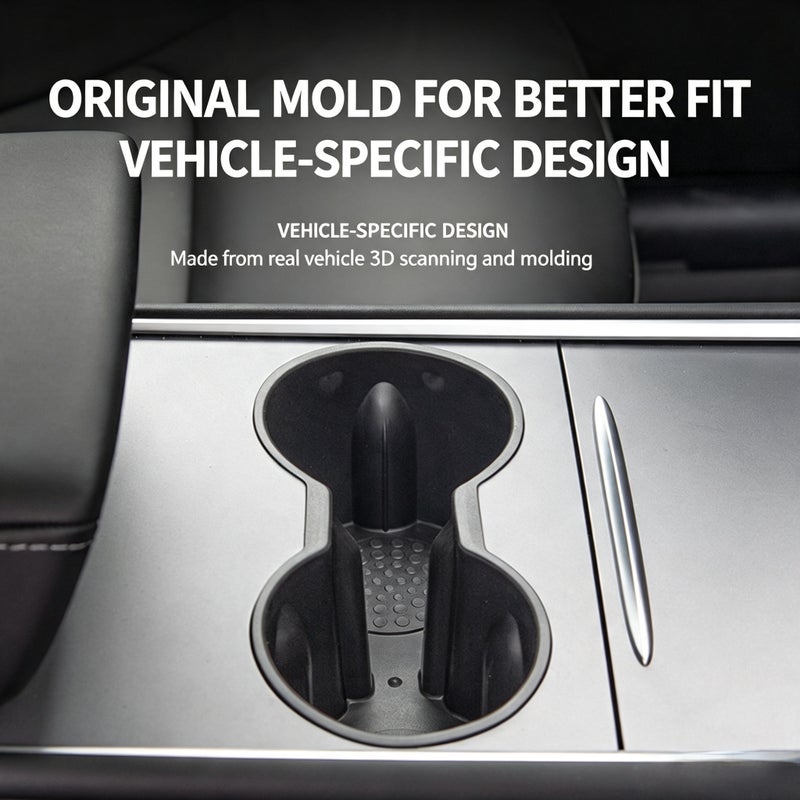 Suitoo Car Cup Holder for Tesla Model 3/Y Center Console - Image 2