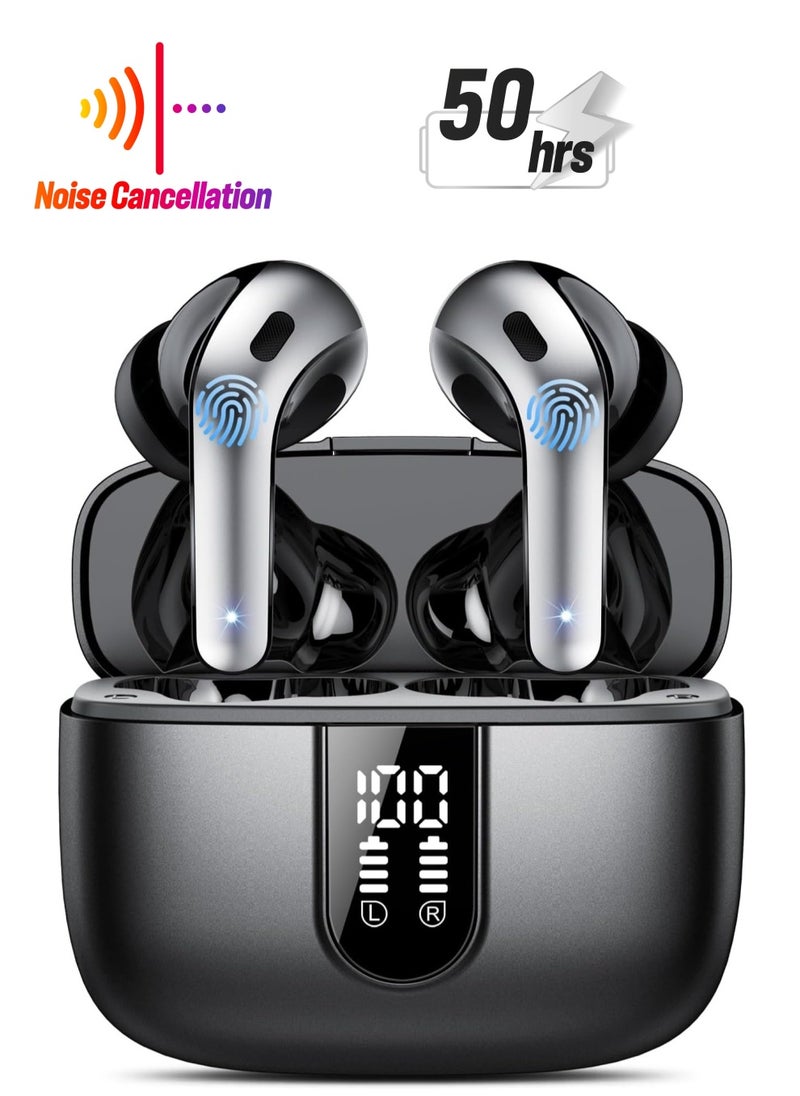 Easy Life Bluetooth earbuds earphones, Noise canceling Waterproof In Ear Earphones, Wireless Bluetooth 5.3 with 50H Deep Bass, 2025 Wireless Headphones, Noise Canceling Earbuds with 4 ENC Mic, IPX7 Waterproof  - Image 3