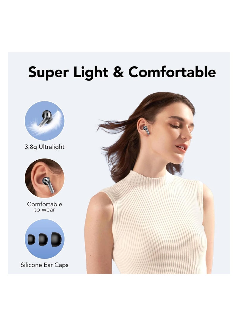 Easy Life Bluetooth earbuds earphones, Noise canceling Waterproof In Ear Earphones, Wireless Bluetooth 5.3 with 50H Deep Bass, 2025 Wireless Headphones, Noise Canceling Earbuds with 4 ENC Mic, IPX7 Waterproof  - Image 4