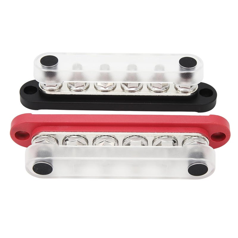 2PCS Battery Bus Bar, Power Distribution Block 6x5 16in M8 150A 6 Channel Power Distribution Block for Vehicle Solar Systems 12V 48V - Image 2