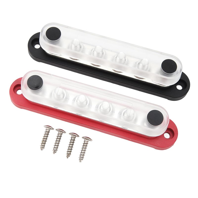 2PCS Battery Bus Bar, Power Distribution Block 6x5 16in M8 150A 6 Channel Power Distribution Block for Vehicle Solar Systems 12V 48V - Image 5